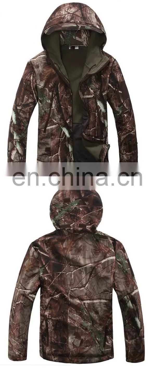 Tree Camo hunting Jacket winter waterproof softshell jacket