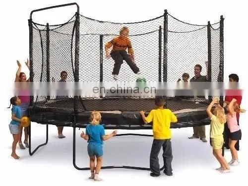 Hot Selling 8ft - 14ft Kids Trampoline with protection net,Kids Spring Jumping Bed,Indoor Baby Bounce Bed with protection net
