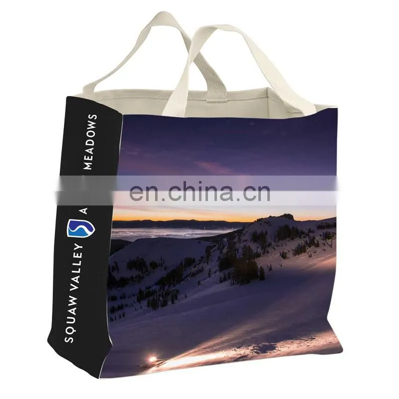 High Quality Non Woven cloth shopping bag and no woven WPP bag custom design logo American printed landscape