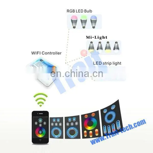 7W Color Changing Wifi LED RGB Bulb Light Wireless Remote Control LED Bulb Phone Controller