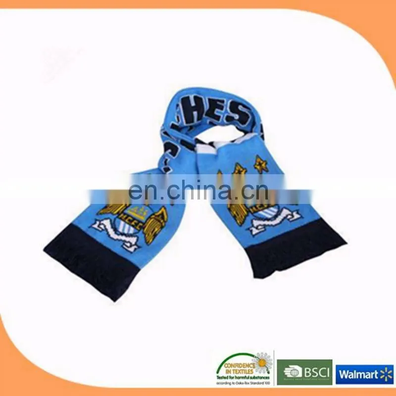 made in China football scarf scarf printing knitted scarf