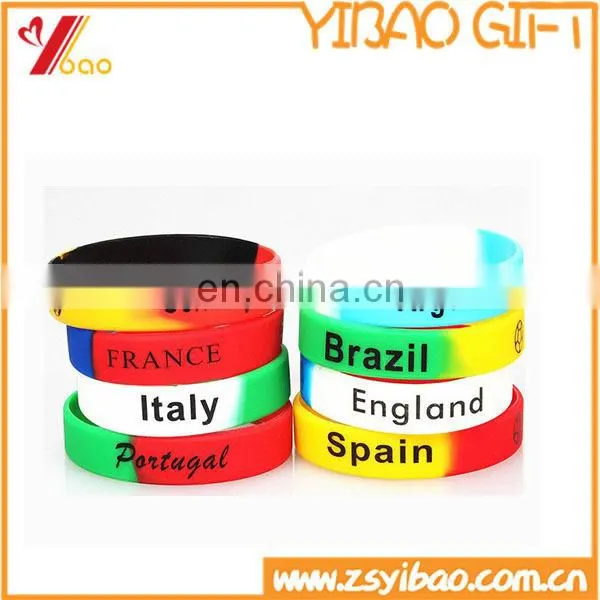 Custom various of Blank Silicone Wristband/Blank Dual color Silicon bracelet/Blank Glow in Wristband