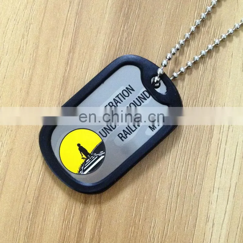 cut out sliver metal custom shape printable dog tag