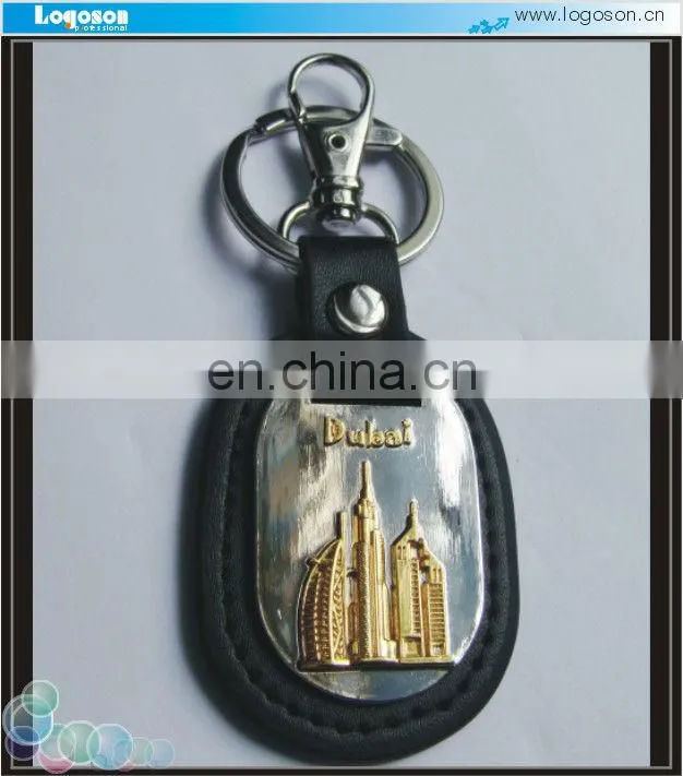 New design handmade keychain red leather key rings