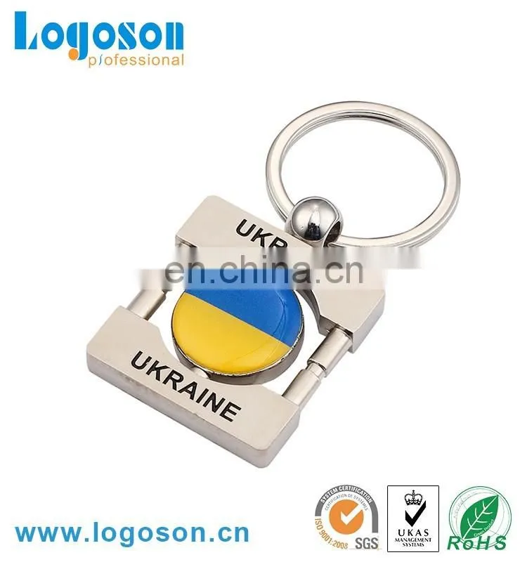2017 Logoson zinc alloy spinning Keychain