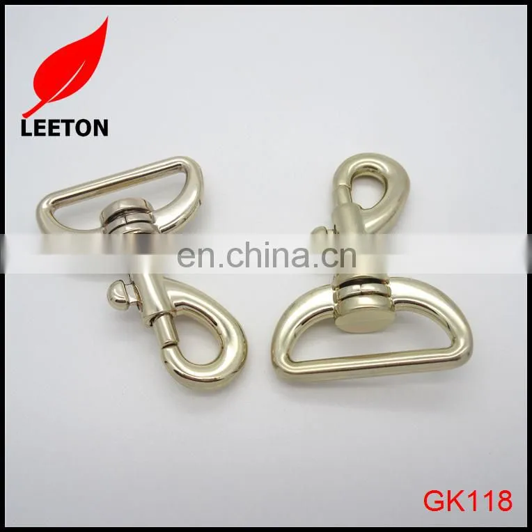 Factory supply 30mm light gold swivel snap hook for bag