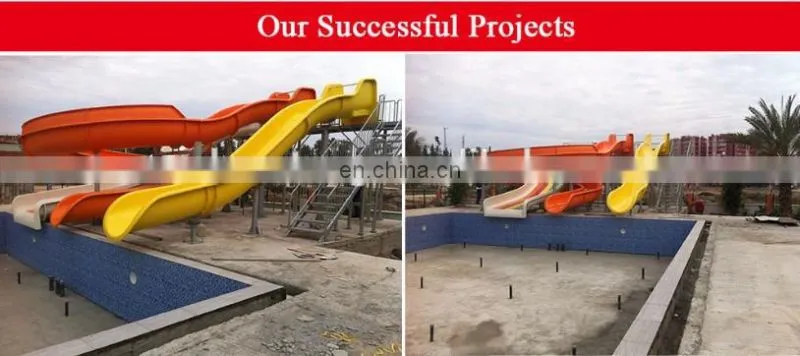 Fiberglass Slide Optimal Water Park Attraction For Recreation Pool Center
