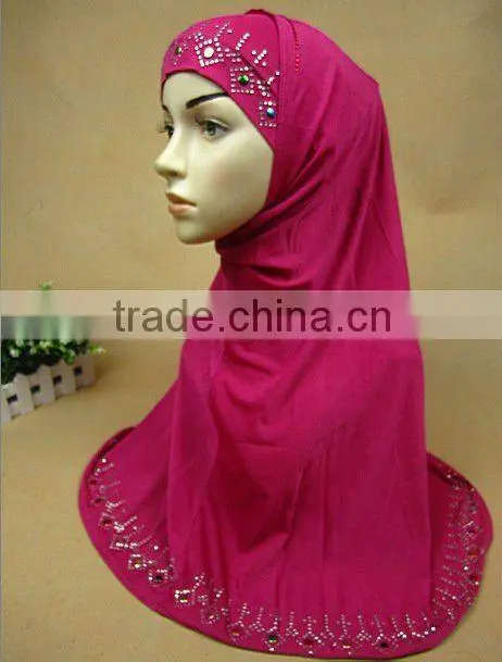 A416 Newest colorful crystal/sequin 70*60cm 2pcs HIJAB