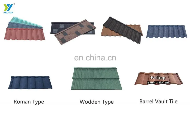 Brick Red Colour Nosen Type Stone Coated Steel Roof Tile 0.3mm 0.35mm 0.4mm 0.5mm Metal Roofing Sheet