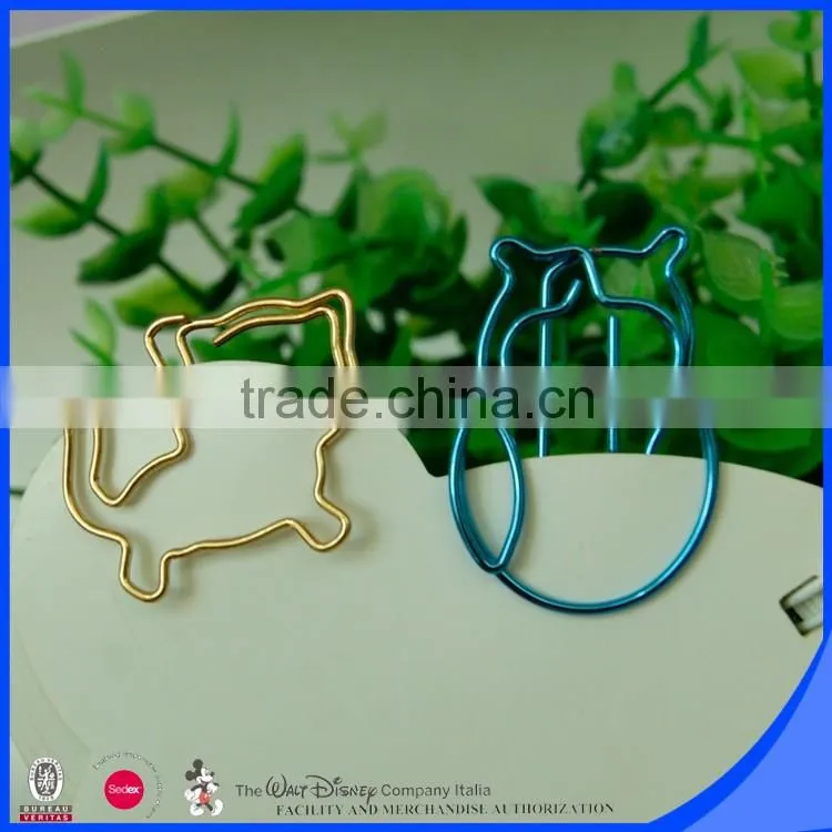 Lovely design paper clip holder metal spring clips