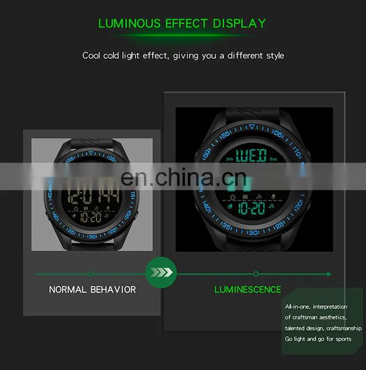 Sanda 6013 Multi Functional Digital Men Wristwatch Water Resistant LED Luminous Clock Sport Wrist Watches for Men