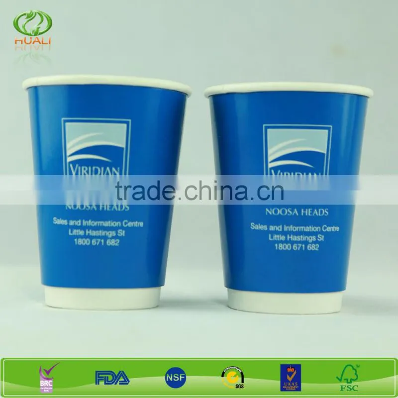 12oz Waxed Disposable Paper Cups for Hot Drinks