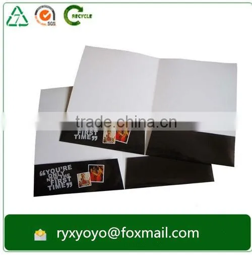 a4 customized company paper folding manual file folder