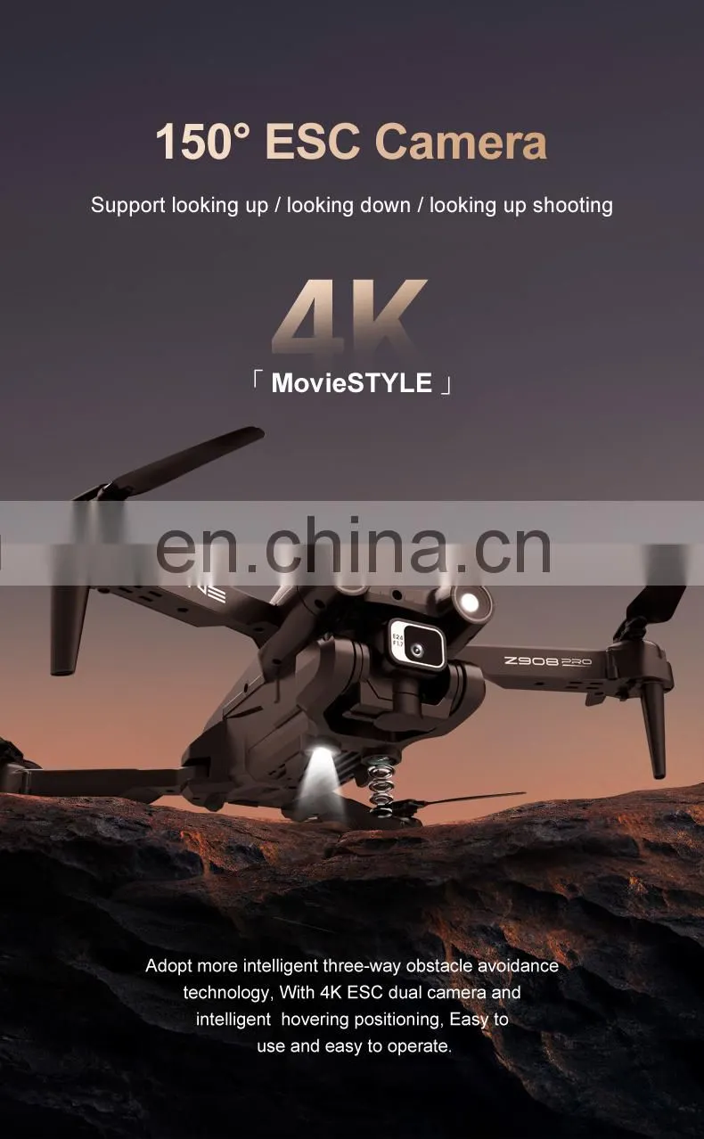 Z908pro RC Drone 4K Mini Dual camera Obstacle Avoidance Foldable Quadcopter RC Helicopter Toy