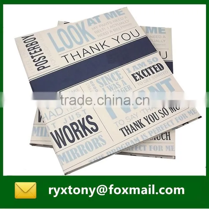 Paper cardboard material custom printing ring binder