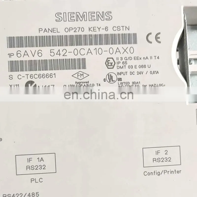 Original Siemens SIMATIC color display operator panel 6AV6542-0CA10-0AX0