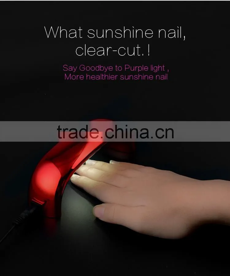 Customized as gift!super design art kit tool 9w uv led lamp nail dryer