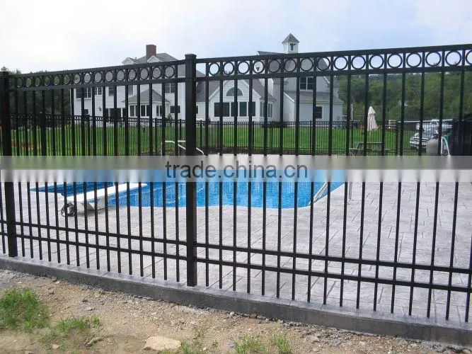Steel decorative swimming pool safety fence