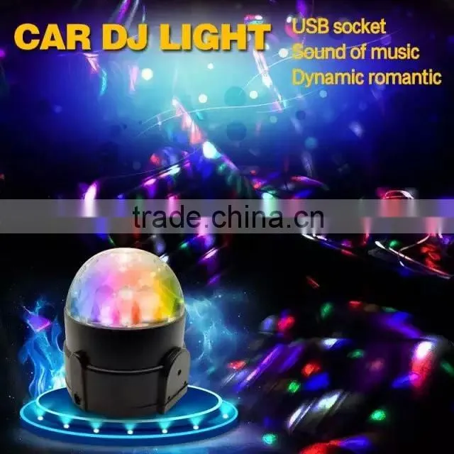 USB Connector rgb atmosphere light led car DJ light music control voice control