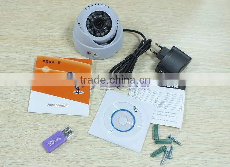 TF Card CCTV Dome Camera Surveillance Recorder DVR 24 IR LED Night Vision