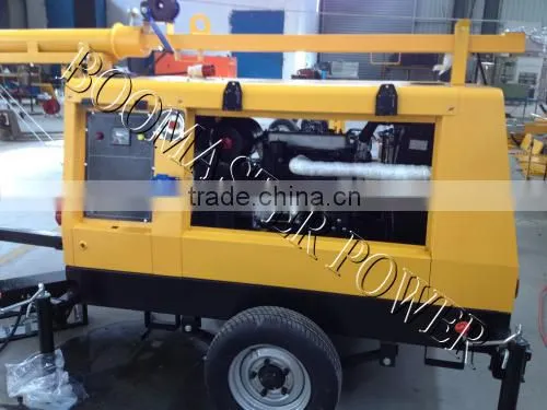10kw mobile light tower diesel generator