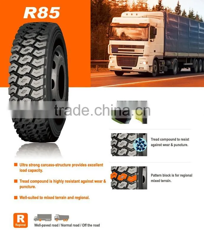Chinese tire factory 1200R24 specification R85 off the road truck tyre