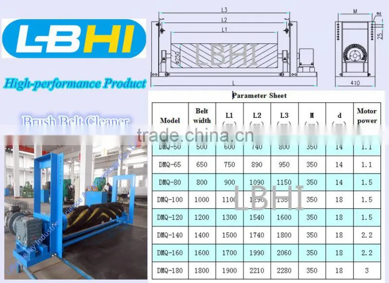 CE Certificates Brush Cleaner Applicated for Belt Width 1800mm