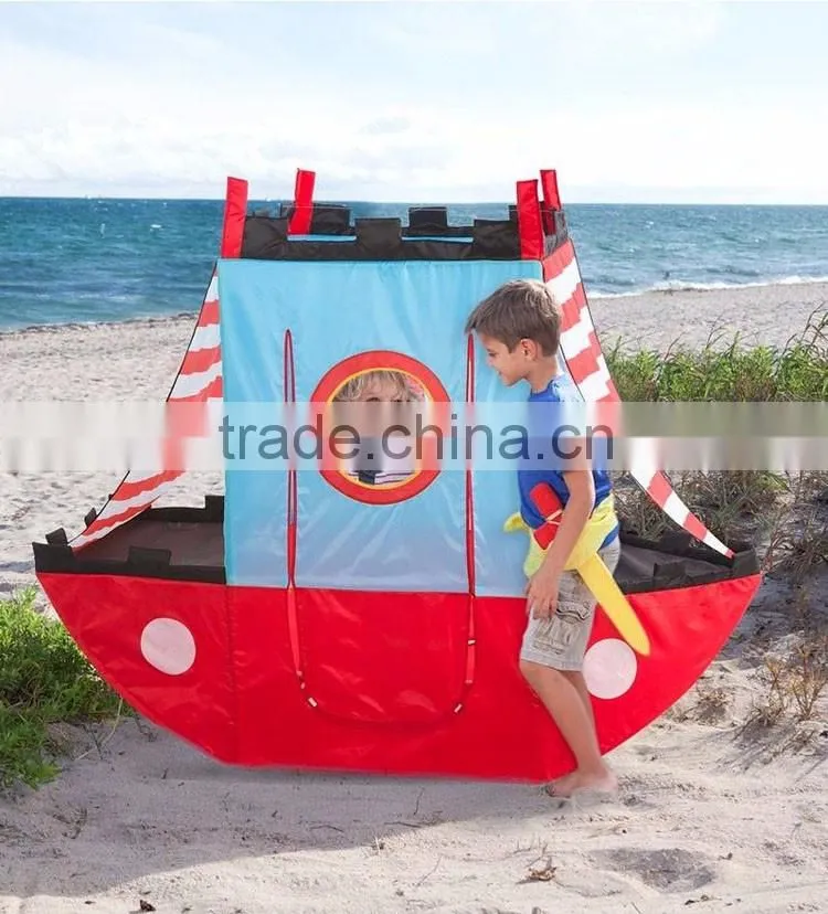 Foldable Beach Pirate Ship Children Indoor Outdoor Play House Child Kids Pirate Tent
