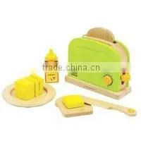 wooden bread maker kitchen paly toys for children
