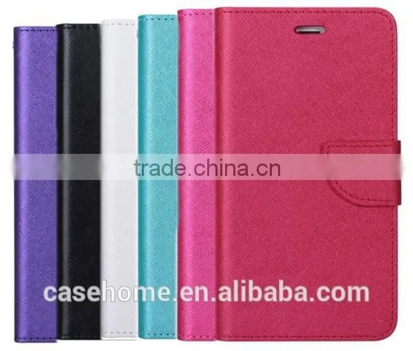 Crossing Pattern PU Flip Leather Cover Case for iphone 6s