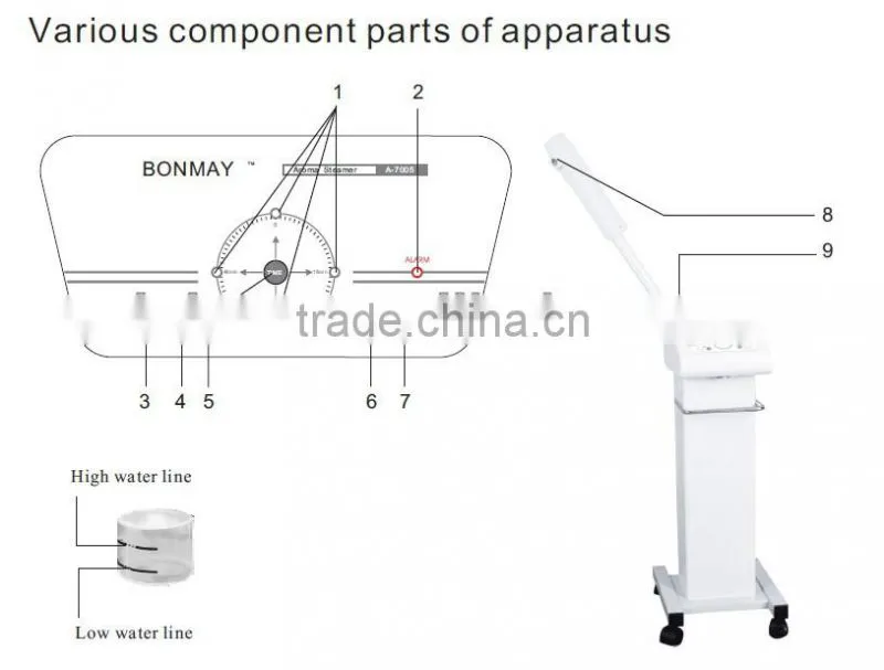 A-7005 Chinese herbal medicine facial care sprayer instrument with the ionize steam