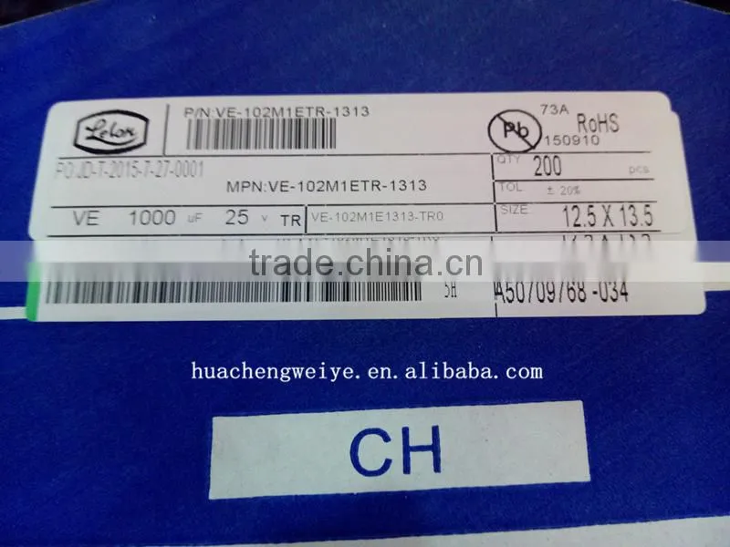 SMD Aluminum electrolytic Capacitors 1000UF 25V 12.5*13.5