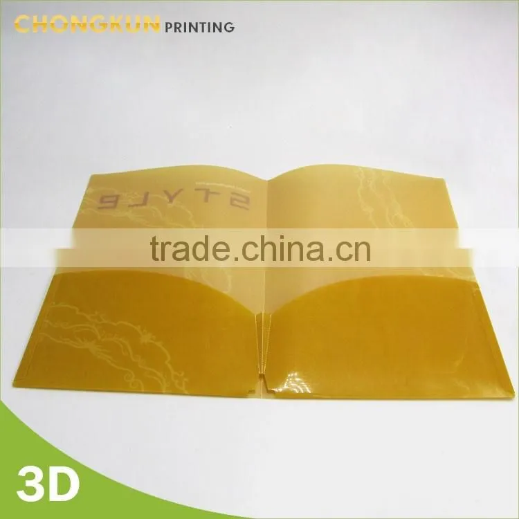 china supplier Promotions PP printing A4 plastic folder/plastic clear file folder/folder