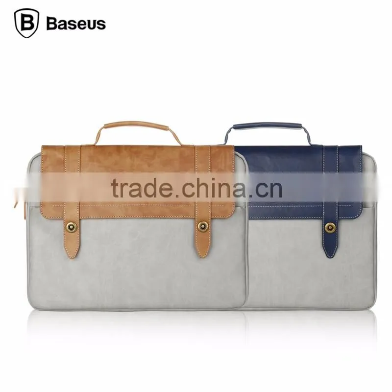 Fashion Baseus British Design Sleeve PU Leather Laptop Portable Bag Cover For Notebook Universal 14.1" TB-0121