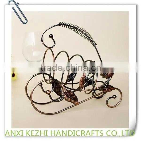 KZ9-60012 Bottle Frame, Wrought Iron Creative Sunflower Wine Rack Table Decoration