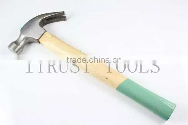 green Wooden Handle american Claw Hammer HM1058