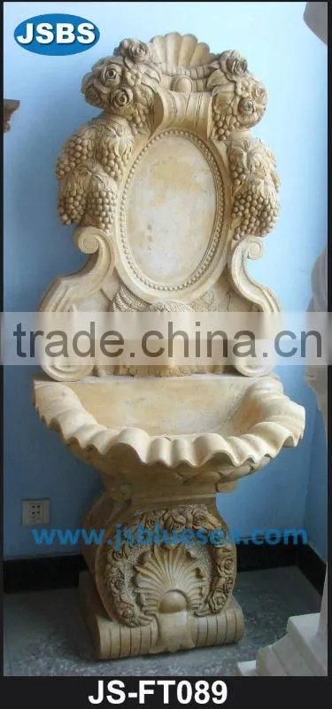 Stone carving of marble fountain