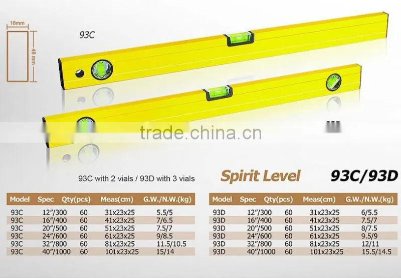 Magnetic Spirit level with Vials
