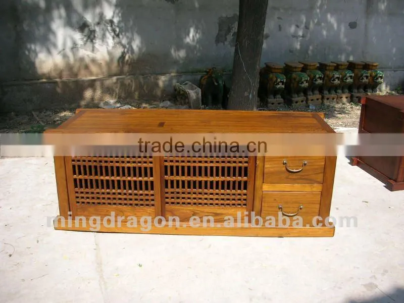 Chinese antique furniture Elm Wood Beijing Modern Two Door Two Drawers Cabinets