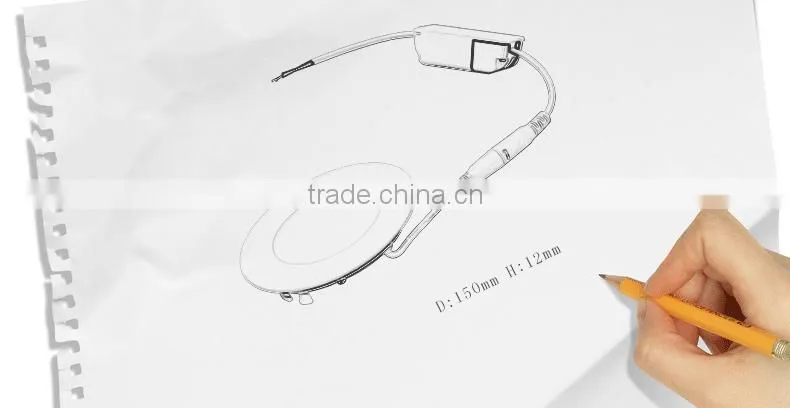 Ultra thin 120mm Recessed LED Ceiling Lights, LED Panel Light, Round Panel Price Wholesale