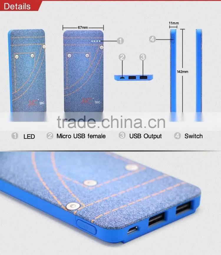 4000mAh free logo printing power bank mobile charger