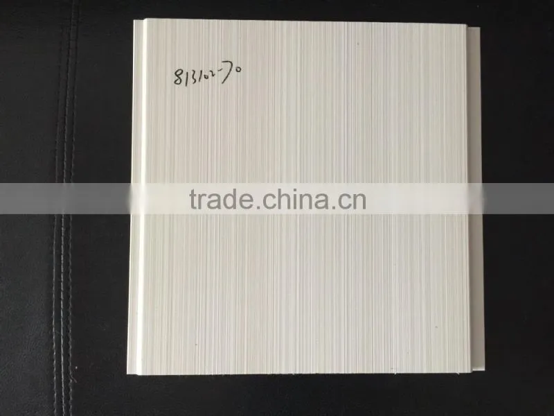 OUMEIJIA pvc wooden design grooves wall panel popular in Pakistan