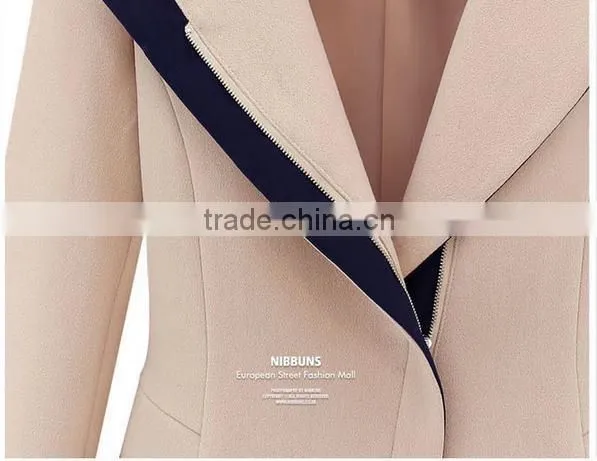 2014-2015 Hot-sale! Two pieces of new design skinny wool blending overcoats for girls