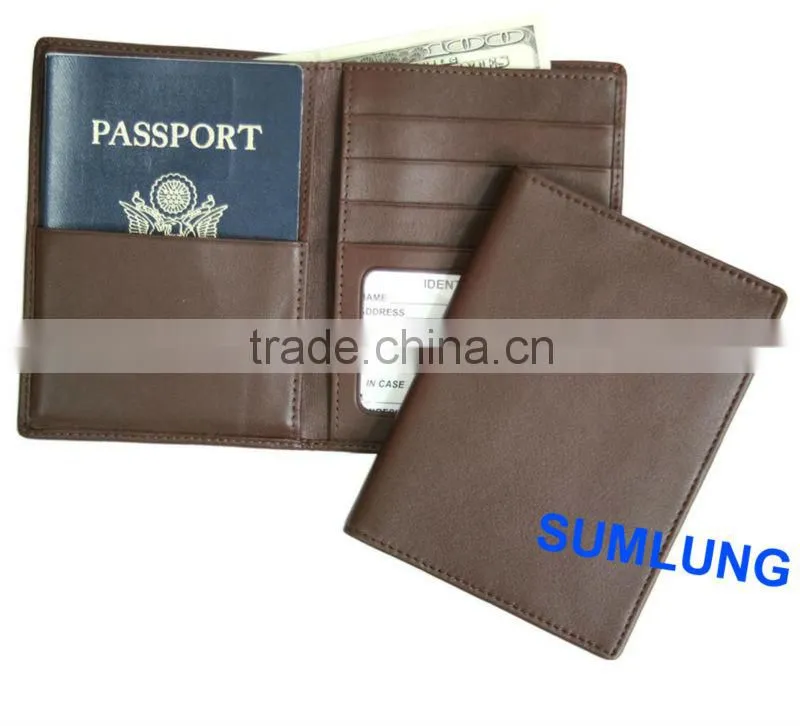 RFID Blocking Wallet for Credit Card and Passport Nappa Leather offer OEM logo