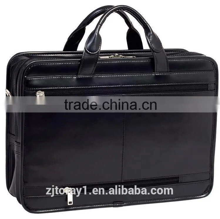 Wholesale Black Used Skin Leather Briefcase for Men