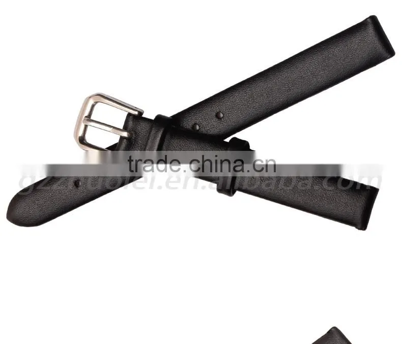 6|8|10|12mm high quality genuine leather Watch strap with stainless steel buckle Wholesale 3PCS