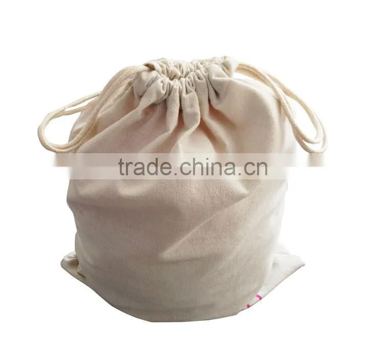 Organic cotton drawstring bag for storage small drawstring gift bag