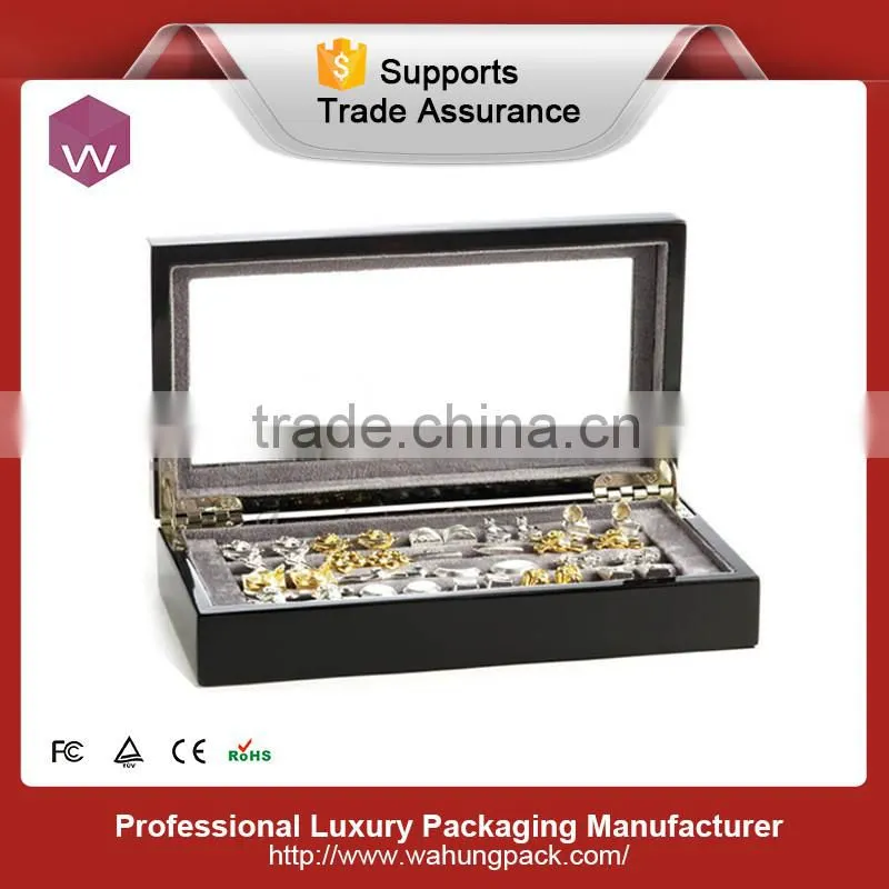 Wooden cufflink storage gift box suppliers(WH-0311)