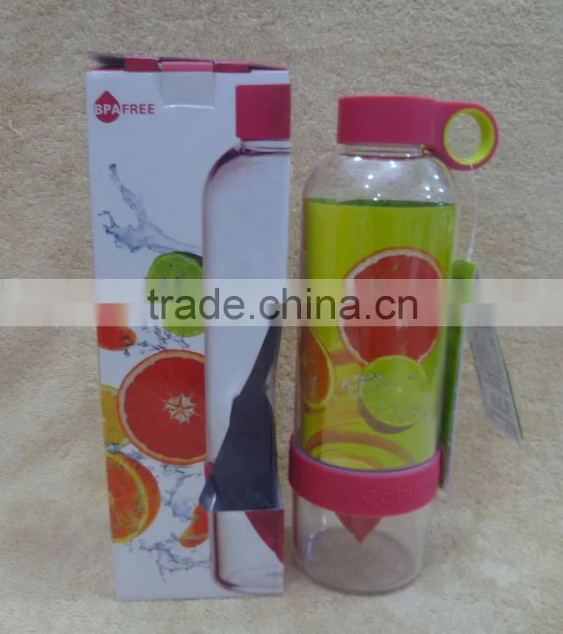 pink lid plastic joyshaker water bottle