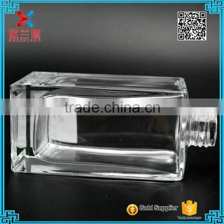 glass diffuser bottle 200ml rectangle shape best quality glass bottle reed sticks